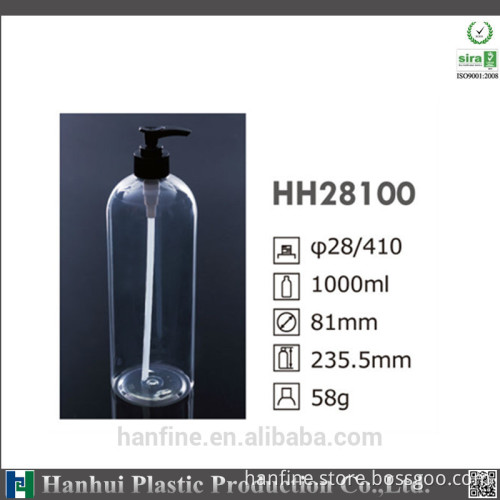 High quality 1000ml plastic bottle for shampoo/factory sale/PET